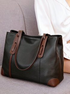Capacious one-shoulder bag, high-quality style, genuine leather