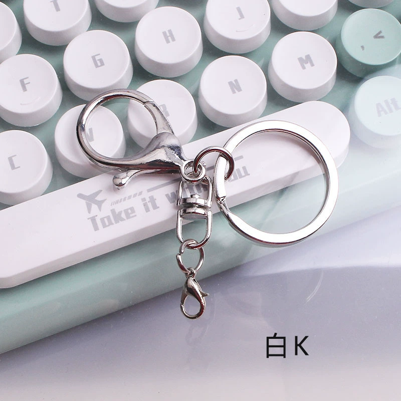 Metal Keychain Set, 3-Piece Golden Key Rings with Lobster Clip, Assorted Colors