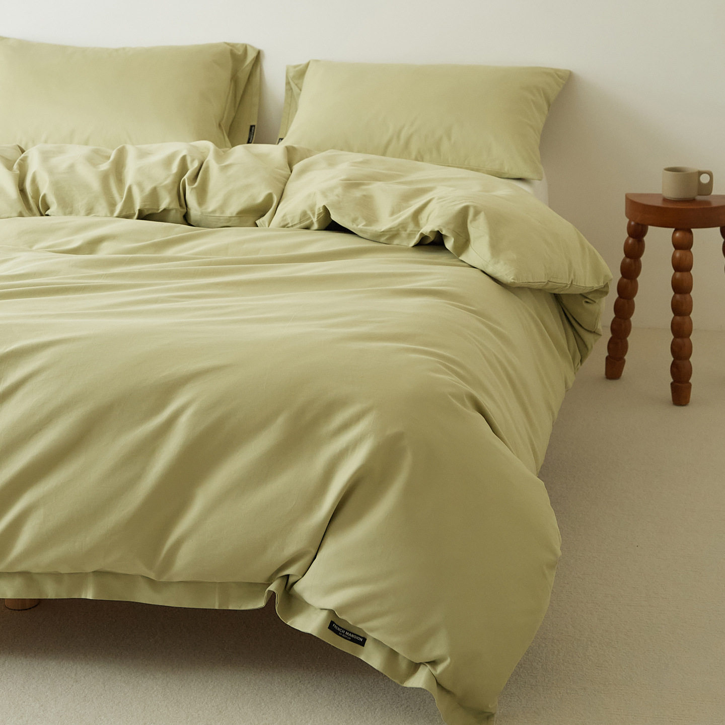 100s純綿の綿の長い綿の毛を磨いて布団カバーの単品の秋冬の厚いベッドカバーの綿の布団カバーの純色のシーツの枕カバー