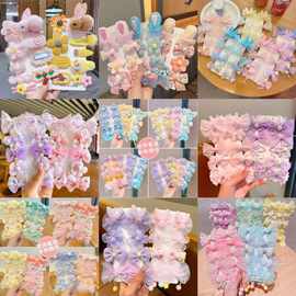 韩版可爱花朵蝴蝶结发夹发饰小女孩刘海夹子发卡儿童不伤发头饰女