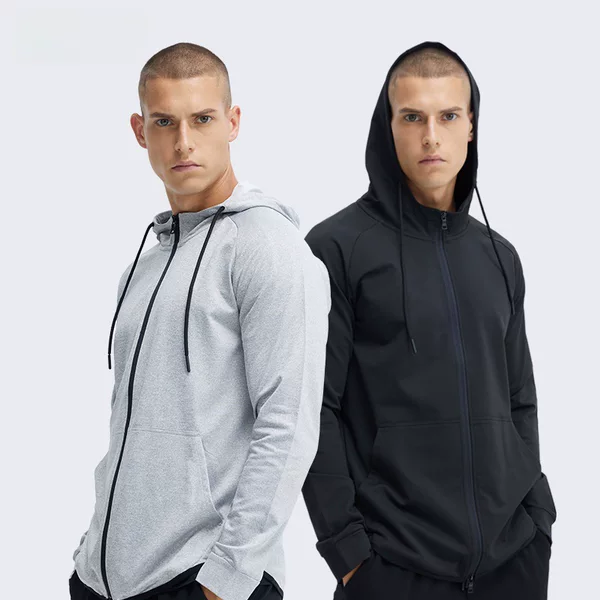 Fitness Jacket Spring and Autumn Outdoor Men's Running Aerobic Sports Hooded Cardigan Quick-Dry Sweatshirt Trendy Sports
