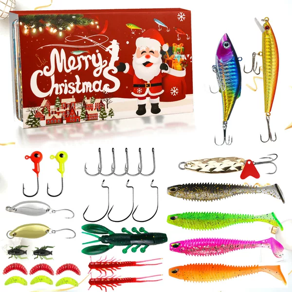 Cross-border Luya bait fishing lead hook crank hook bait fishing hook Christmas New Year fishing gifts wholesale