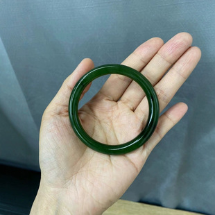 Jin Yu Tang Xinjiang Hetian jade exquisite Hetian jade jasper round bracelet red leather old material more wear more oil