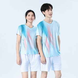 2026夏季新款速干男女透气羽毛球服比赛短袖球衣