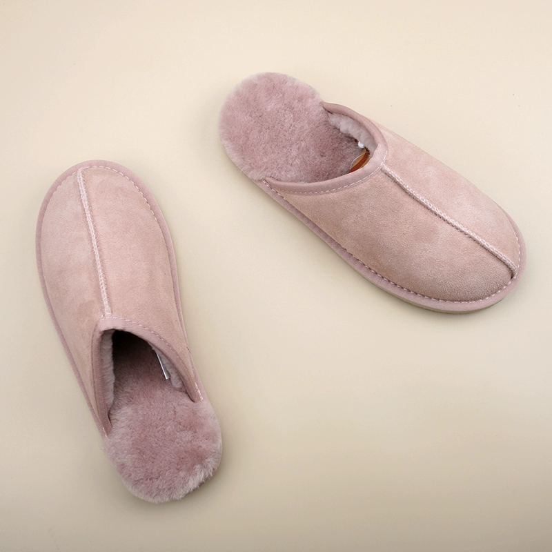 2025 осень-зима шерстяные тапочки женские противоскользящие утолщенные теплые большие размеры для дома легкие мягкие шнуры из меха и хлопчатобумажные тапочки