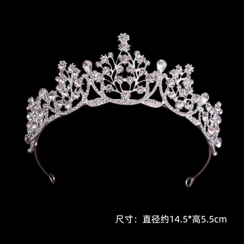 Moda princesa corona fiesta fiesta corona de cumpleaños novia principal vestido de novia corona accesorios para el cabello vestido de reina corona