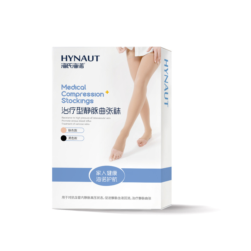 하이노 하이누오 치료용 하지정맥류 양말 [M] [긴 튜브] [오픈 토/스킨 컬러]—1박스