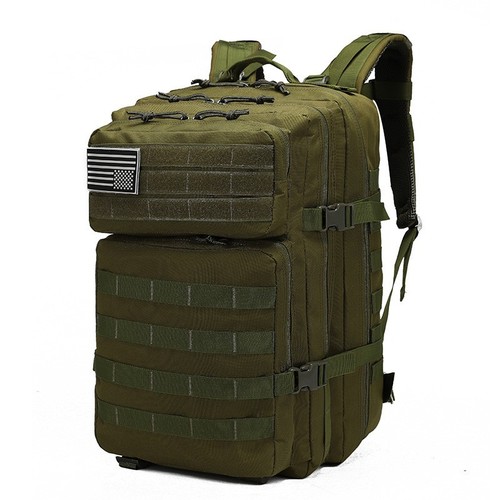 Outdoor sports backpack, large capacity men's travel commuting double shoulder bag, water-resistant multi-functional backpack 45L