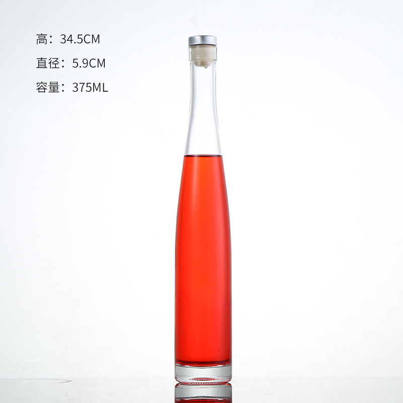 卸売り果実酒瓶透明蒙砂氷酒瓶シンプルファッション飲料ワイン分注空ガラス瓶|undefined