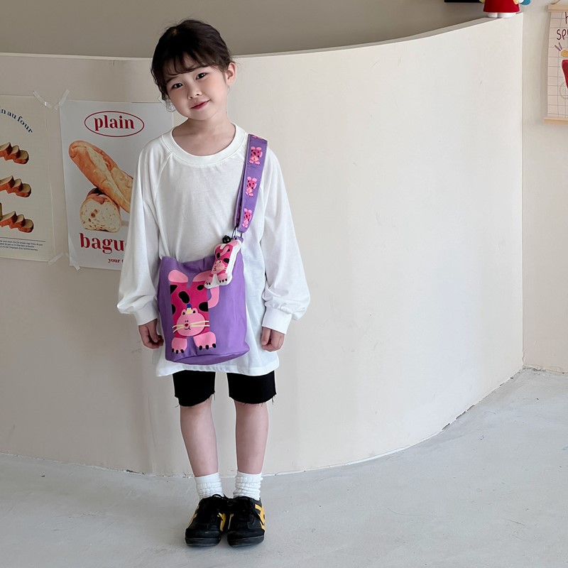 Caricatura encantadora bolsa de hombro de dos lados para niños y niñas, bolsas de cubo de agua para bebés, bolsas de cambio para niños de comercio exterior
