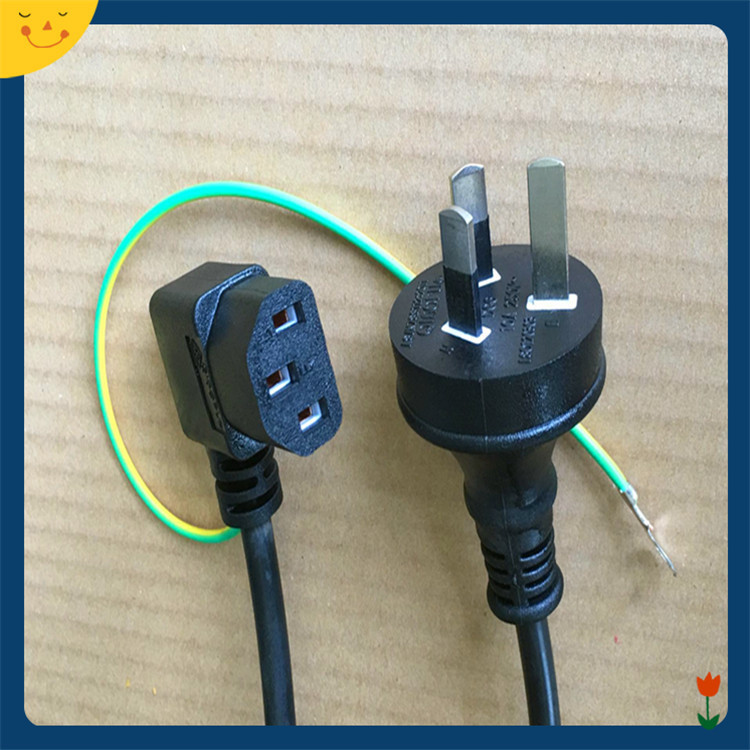 厂家直销 澳规电源线澳标三插电源线弯头品字尾带导线电源线