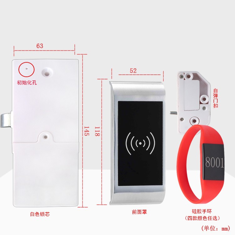 Electronic Sensing Hand Card Gym Lock, Sauna Club Swimming Pool Bath Storage Cabinet Lock, Gym Lock