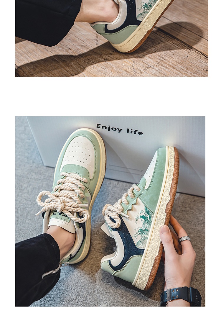 Spring Autumn Trendy Men's Casual New Four Seasons Versatile Breathable Korean Fashion Board Shoes Flat and Lightweight_voghion.com