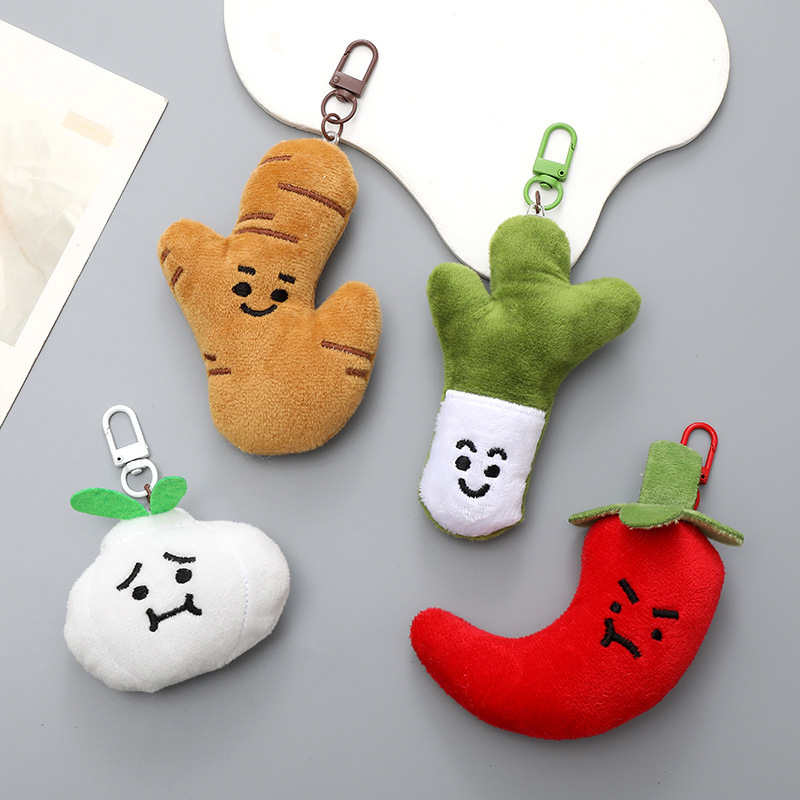 Creative and Interesting Artificial Onion, Ginger, Garlic and Pepper Seasoning Pendant Ins Garlic Couple Plush Keychain Customization Creative and Interesting Artificial Onion, Ginger, Garlic and Pepper Seasoning Pendant Ins Garlic Couple Plush Keychain Customization