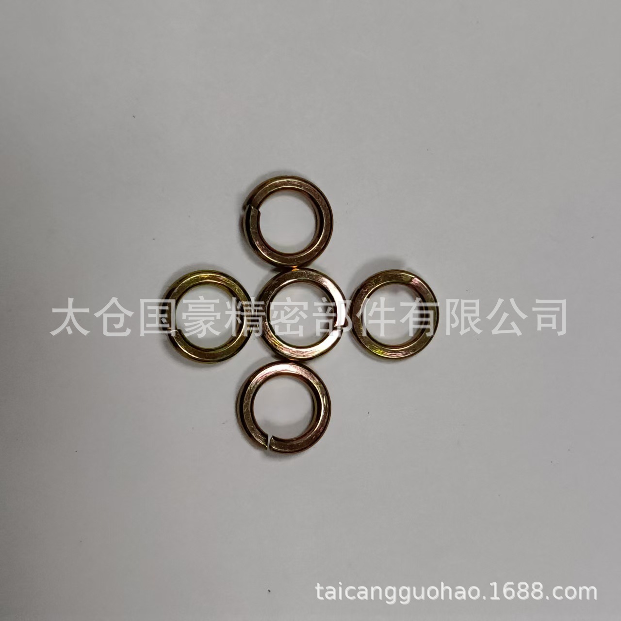彩锌弹簧垫片M2.5 M3防震防松开口华司M4M5弹簧垫圈介子M6M8M10