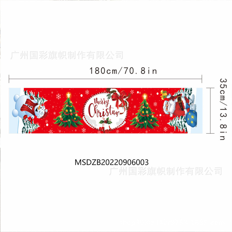 メーカー供給新しいクリスマステーブルフラグパーティー雰囲気会場レイアウト180*35センチメートルクリスマステーブルフラグ|undefined