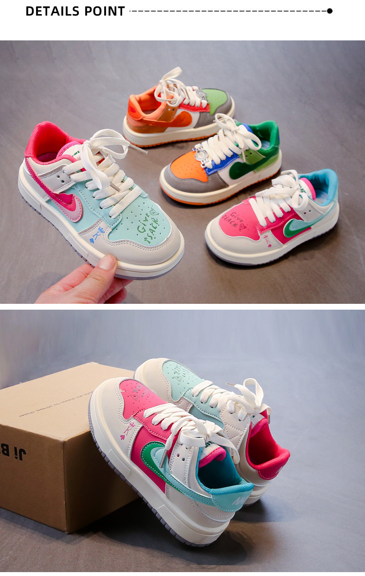 Ragazze 24 Autunno Nuovo Marchio Coreano Basso Bambini Tavola Mandarin Ducks Ragazzi Grandi Scarpe da Studente_voghion.com