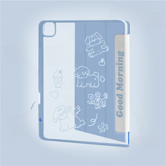 藍色線條狗狗適用ipad Pro11寸 2020蘋果平板保護套平板10.2英寸