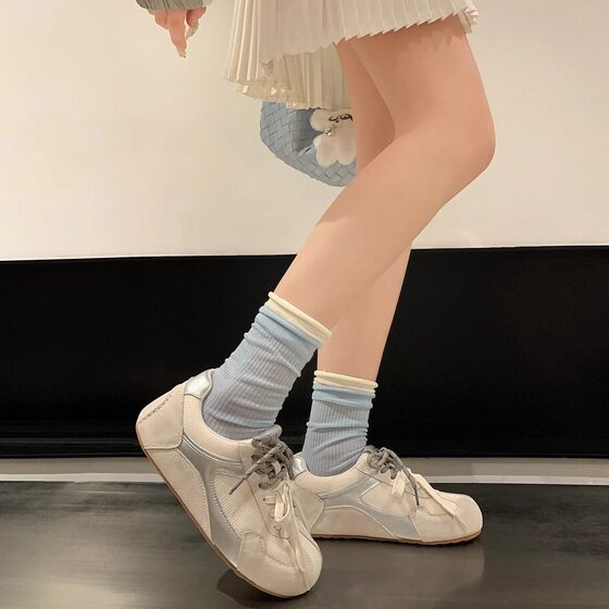 Vintage Color Matching Flat German Training Shoes Women's 2025 New Fashion All-Match Our Breathable Casual Sports Forrest Gump Shoes