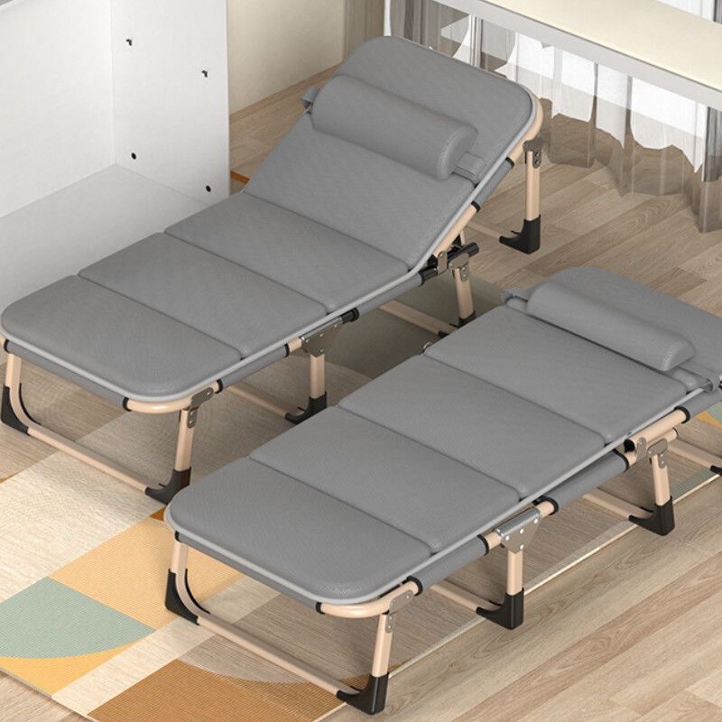 Folding single bed for office, simple nap folding bed, reinforced leisure chair for accompanying, portable recliner for adult naps Folding single bed for office, simple nap folding bed, reinforced leisure chair for accompanying, portable recliner for adult naps