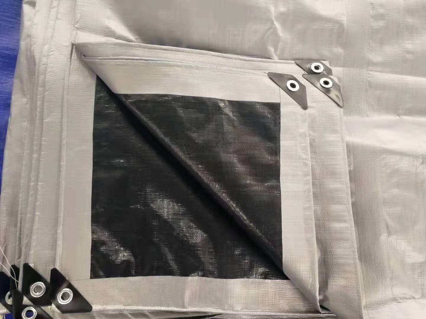 全新加厚黑银篷布塑料编织防水防雨防晒防尘盖布