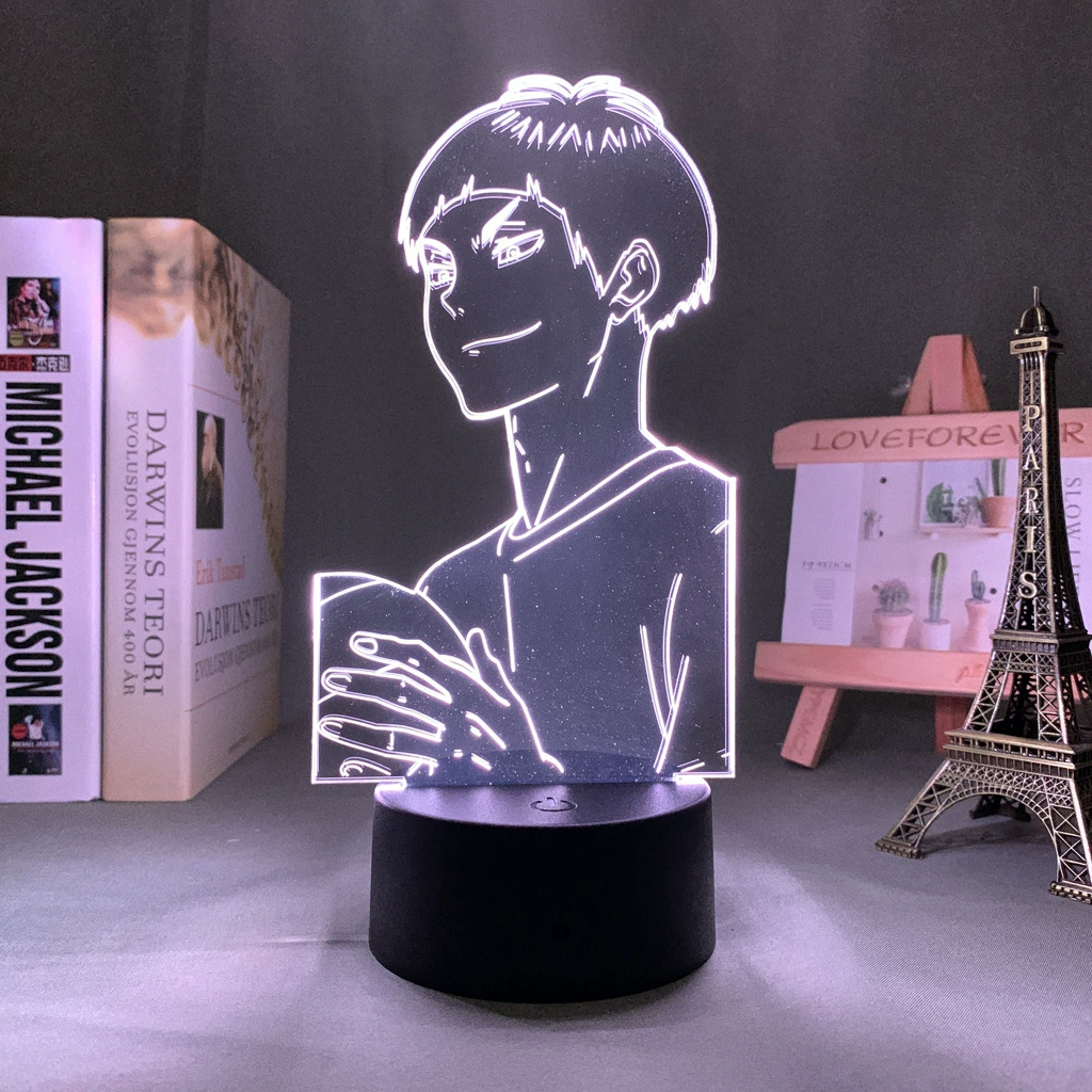 Акриловая ночная LED-лампа с волейболом, минифигура, 3D, подарок на день рождения