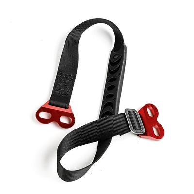Off-Road Motorcycle Modified with Cnc Front and Rear Lifting Straps, Towing Straps, Rescue Rope with Rubber Handles, Suitable for Multiple Vehicle Models (Motorcycle Safety Supplies) - red-cnc-front-rescue-strap