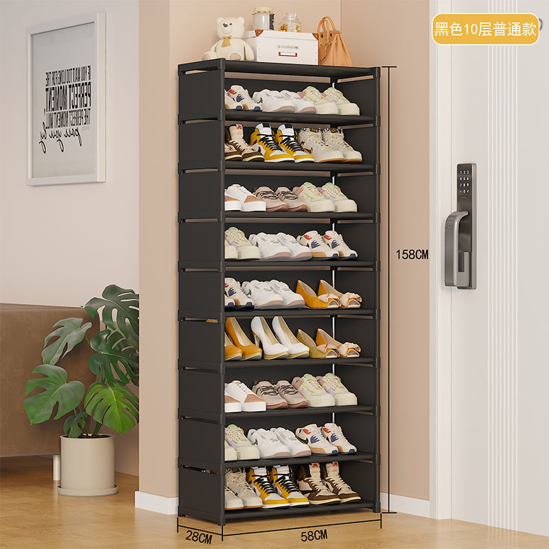 Estantes de zapatos simples de almacenamiento de puerta doméstica hermoso interior a prueba de polvo multicapa de gran capacidad gabinete de zapatos comercio exterior explosión al por mayor image 26