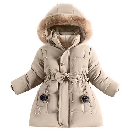 Women's Winter Cozy Thicker Fleece Jacket for Girls, Stylish Large Kids, Long-Sleeved Cotton Coat, Fashion New Exports Exclusive Supply