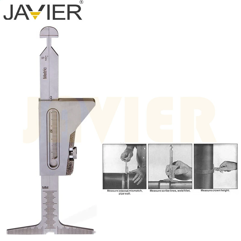 Линейка для контроля сварных швов Jeloff из нержавеющей стали 1-15 мм, большая, высокого и низкого калибра HILO
