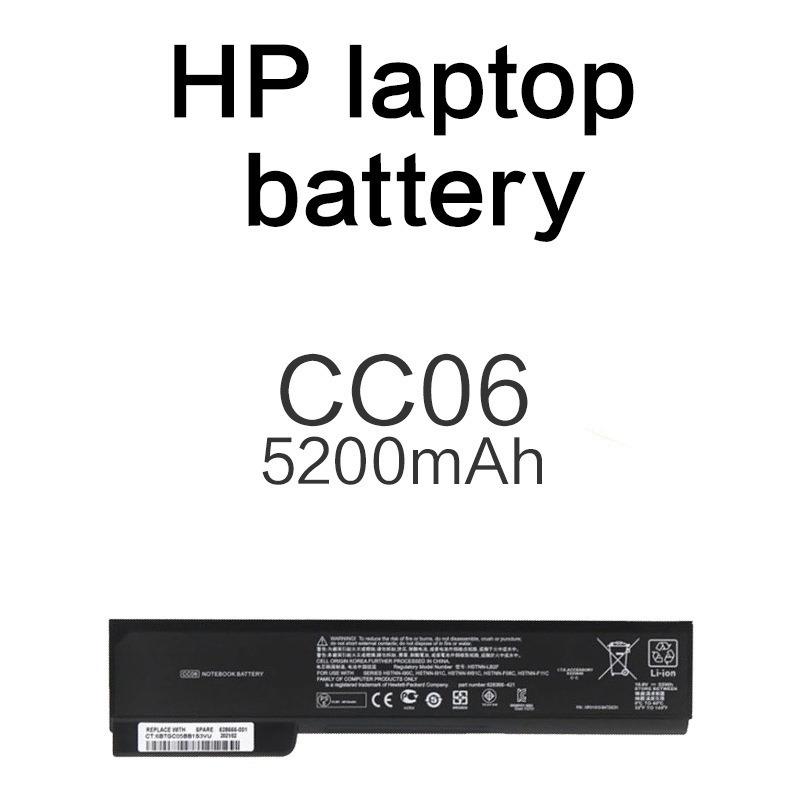Cc06 5200Mah Suitable for Hp Pro 6460B 6560B Elite 8460P 8470P Battery