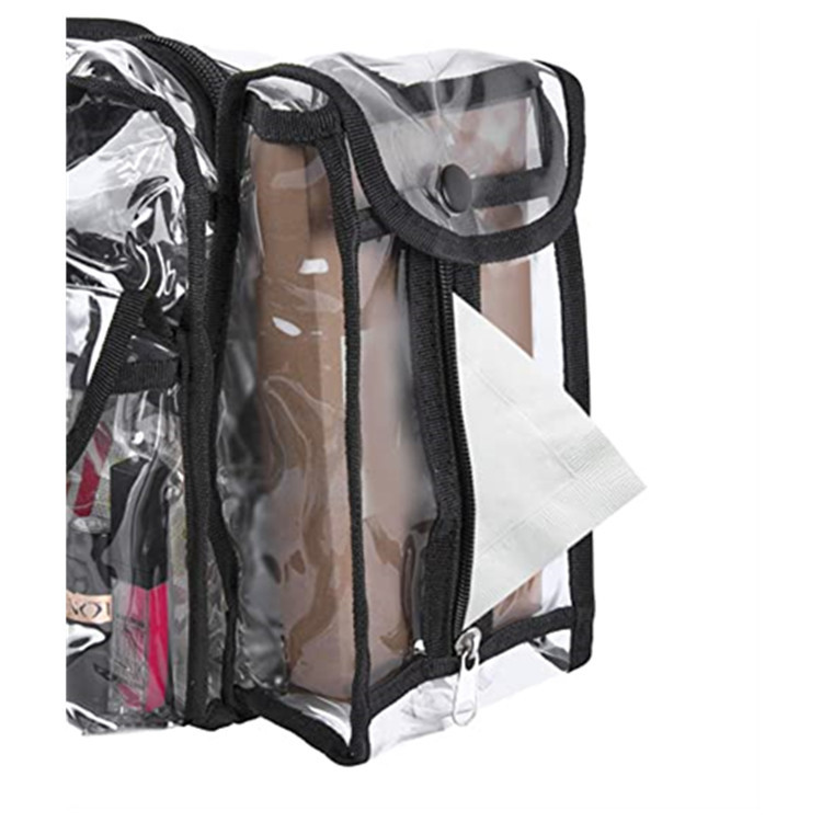 Spot PVC transparent travel bag large cosmetic bag with shoulder strap tissue bag cosmetic storage box Amazon