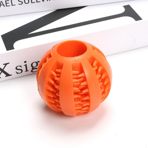 Pet watermelon ball, leaky food ball, TPR rubber spike ball, dog chew toy ball, teeth grinding and bite-resistant pet toy