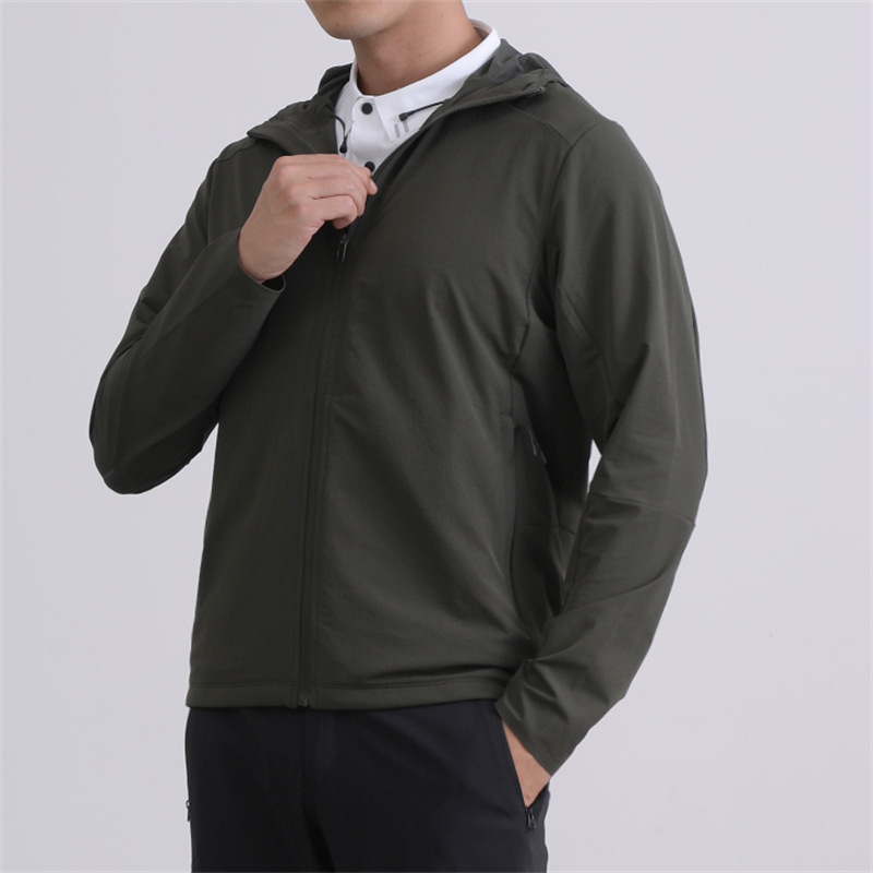 Men's Jacket Warp Light Lulu Men's Sports Jacket Autumn and Winter Windproof Water-splashing Soft Shell Jacket