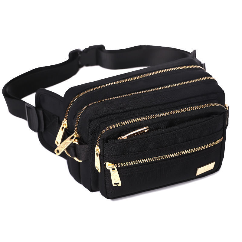 Riñonera de gran capacidad para mujeres y hombres, tela Oxford impermeable, cajero comercial, cambio multicapa, teléfono móvil, bolsa de pecho para deportes al aire libre