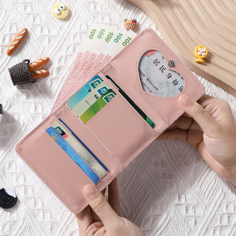 メーカー直販三つ折り財布女子大衆個性高級感かわいいアニメ小銭入れ学生ショートマネー|undefined
