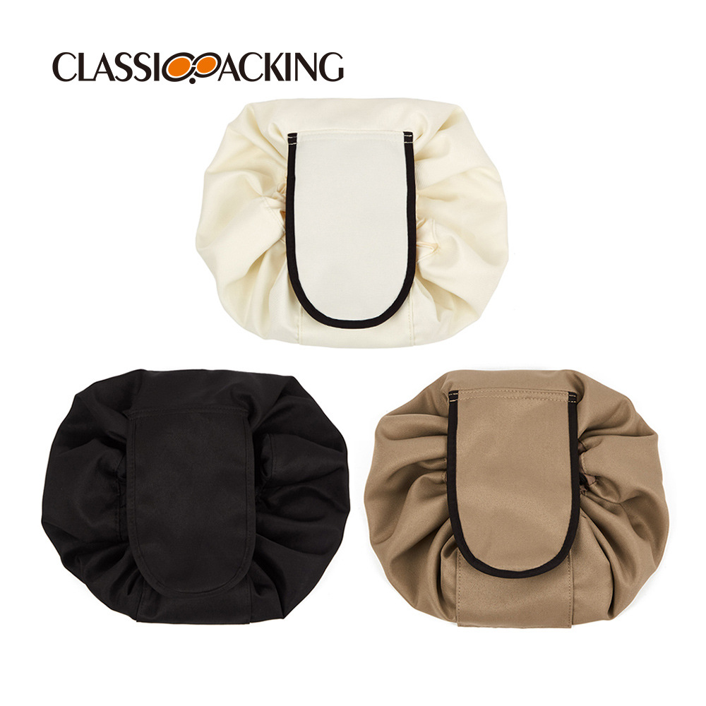 Bolsa de almacenamiento esencial perezoso de gran capacidad a prueba de polvo a prueba de agua suministros de belleza bolsa de almacenamiento de viaje bolsa de cosméticos portátil