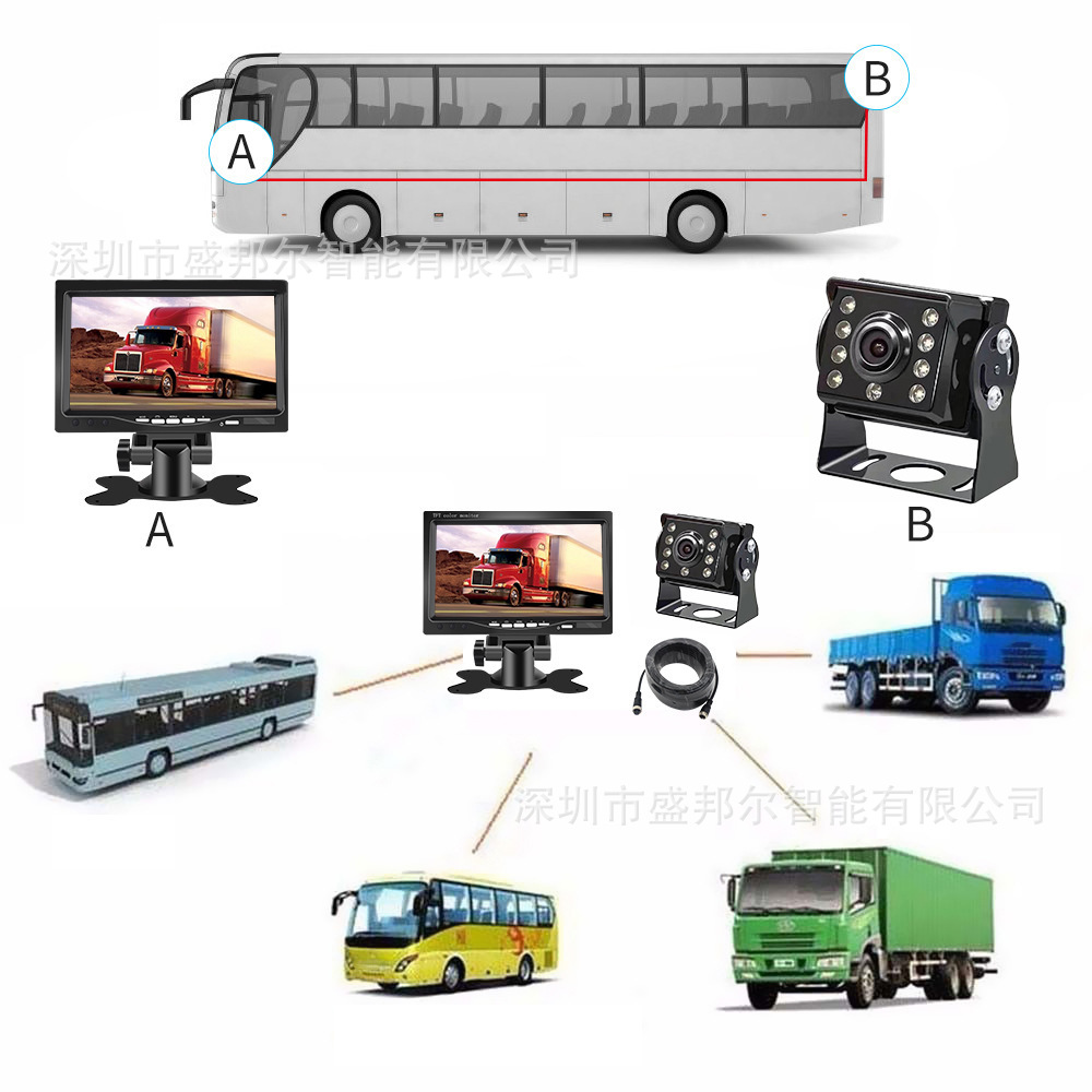 AHD Square Bus Reverse Camera 1080P Infrared Night Vision Metal Shockproof Waterproof Vehicle Monitoring