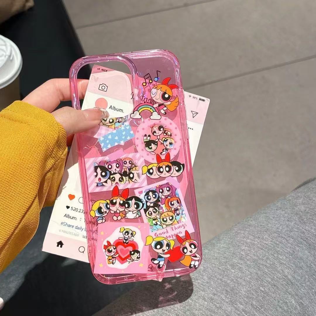 Aurora Love Cartoon Girl Adecuado para iPhone 16 Cadena 15ProMax Funda para teléfono 13 Apple 14 Mujer 16PM