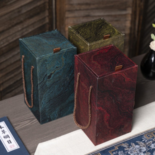 Marble wine box empty box packaging Mao bottles and other liquor bottles special high-grade packaging box
