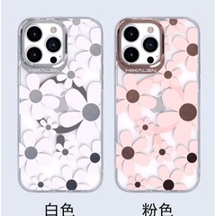 ミカレン磁気吸花メッキ透明はリンゴ15promax携帯電話ケースに適している