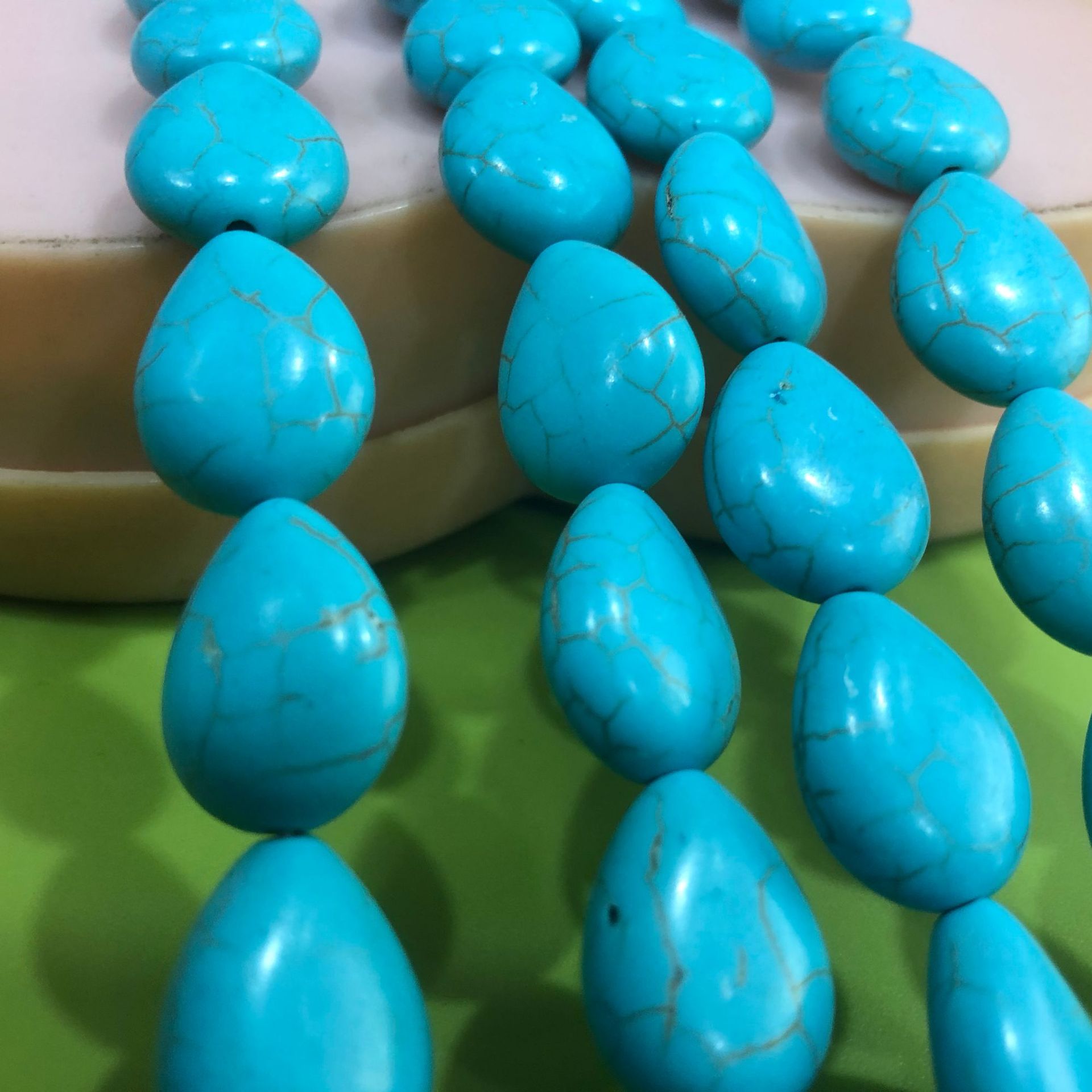 Turquoise pendant drop-shaped