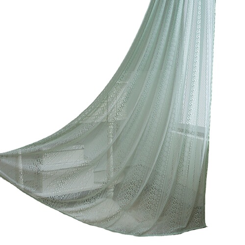 Yimanqiyun finished curtains green crochet translucent American country style hollow living room balcony bedroom bay window art