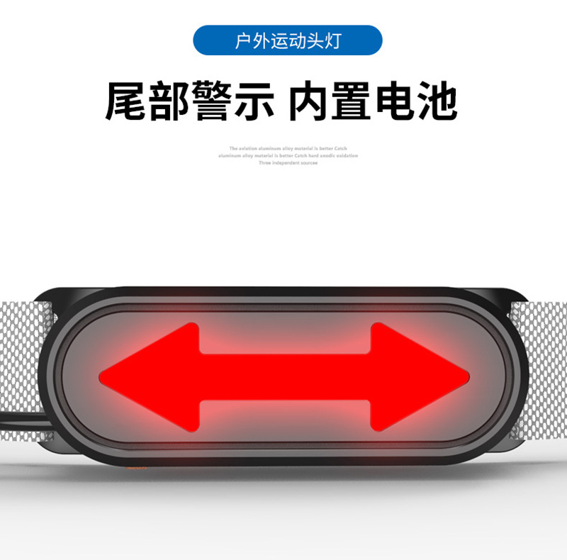 Directo de fábrica transfronteriza nueva luz fuerte reflector LED USB recargable cinturón de luz al aire libre luz suave faro suministro