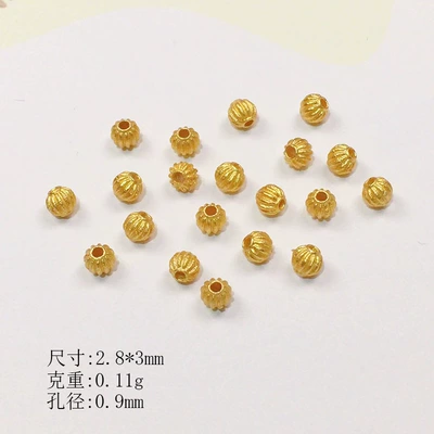 Torus Loose Bead Spacer | Zərgərlik ara hissələri - 3mm-pumpkin-lantern-beads-about-8-pieces-per-gram
