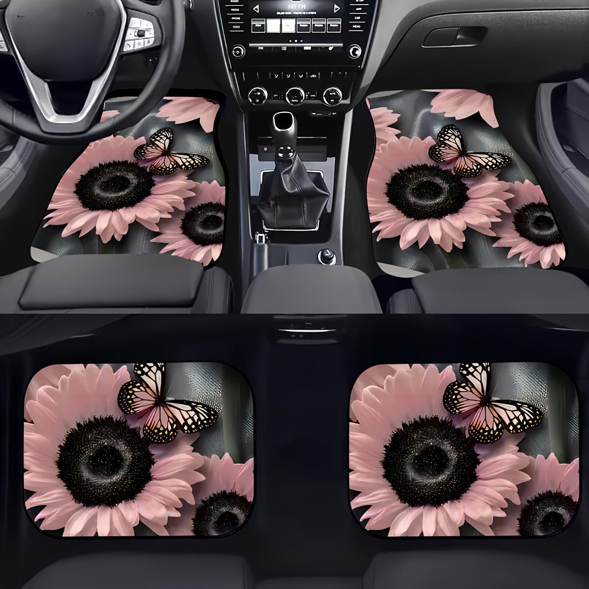 Cross-Border Hot-Selling Pattern Printed Car Floor Mats, Stain-Resistant, Water-Absorbent and Non-Slip Four-Piece Set, Etc. Can Be Shipped on Behalf of Others