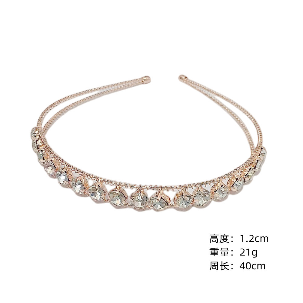 Corea del Sur retro francés rhinestone diadema hembra versátil fuera de hadas Super Hada Socialite diadema Internet celebridad exquisita