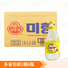 整箱韩国进口不倒翁味香米香味淋1.8L*6瓶料酒韩国料理调料商用