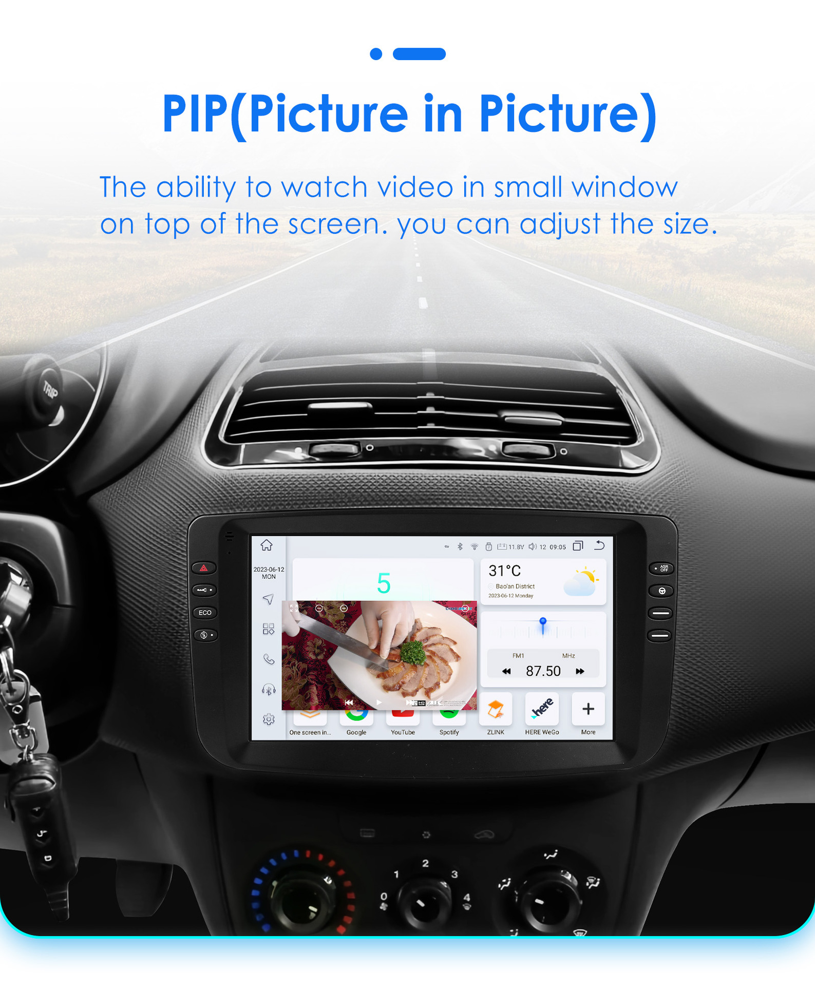 9inch Large Screen Suitable for 12-15 Fiat Panda Car Android Navigation Gps Navigator All-In-One Mp5