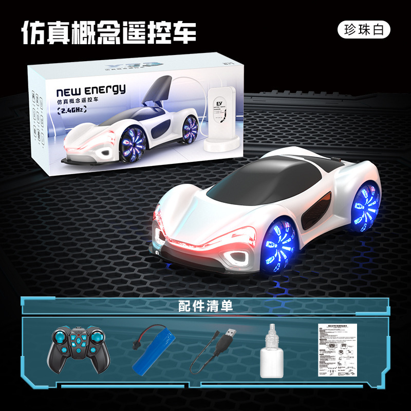 Preventa nueva energía de control remoto flujo de luz concepto de coche de acrobacias de deriva lanzamiento de cola luz pulverización de inducción de gestos eléctrica